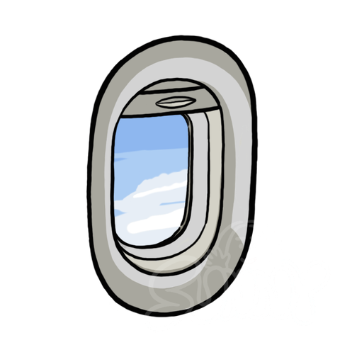 Airplane Window sample - SunnyDraws