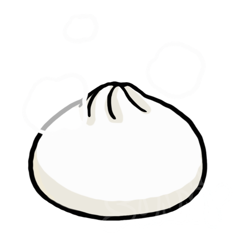 Bao(Steamed Bun) With Steam sample - SunnyDraws