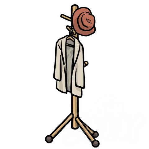 Coat Rack With Clothes sample - SunnyDraws