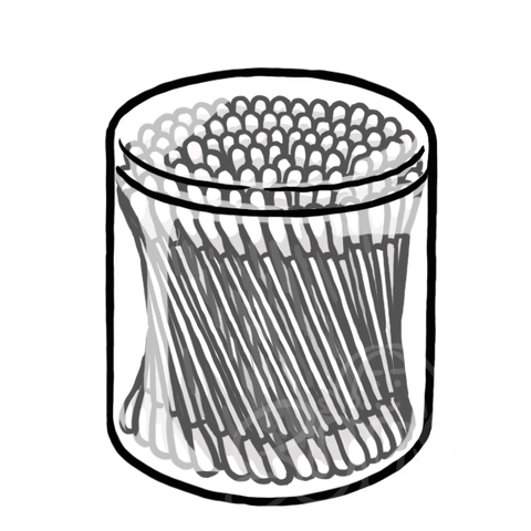 Cotton Swabs In Plastic Box sample - SunnyDraws
