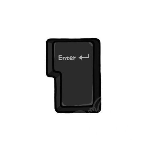 Enter Key Black sample - SunnyDraws