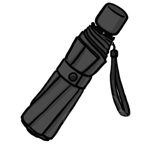 Folding Umbrella(Black) sample - SunnyDraws