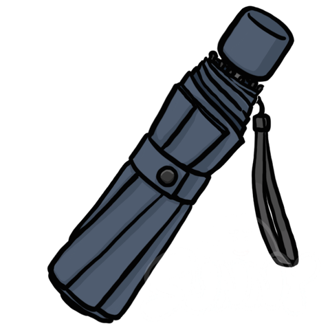Folding Umbrella(Navy Blue) sample - SunnyDraws