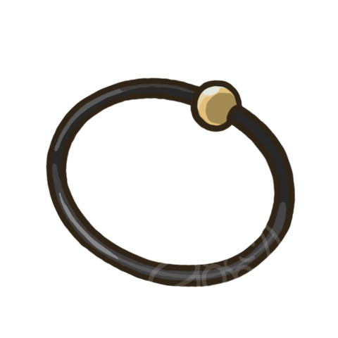 Hair Tie With Gold Bead sample - SunnyDraws