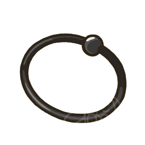 Hair Ties With Black Bead sample - SunnyDraws