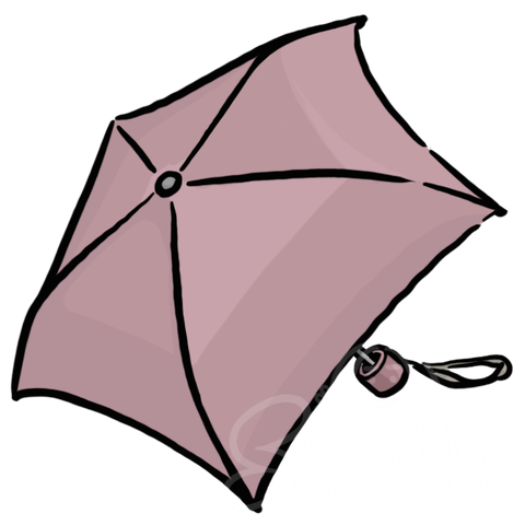 Opened Folding Umbrella(Pink) sample - SunnyDraws