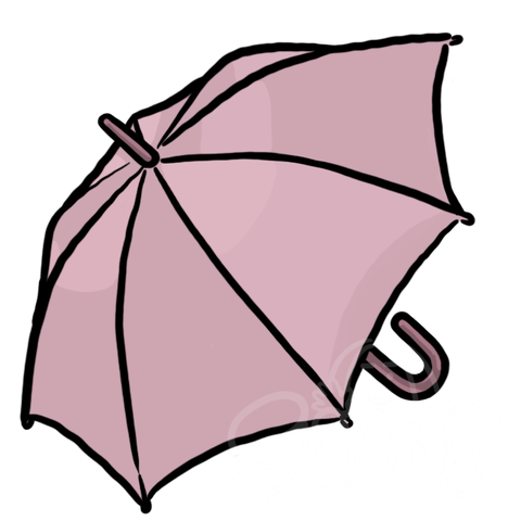 Opened Umbrella(Pink) sample - SunnyDraws