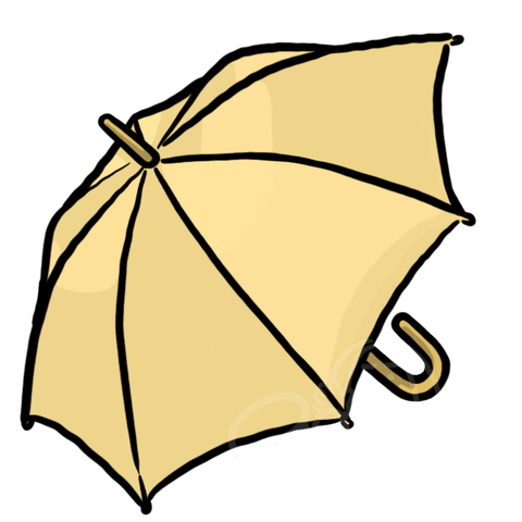Opened Umbrella(Yellow) sample - SunnyDraws