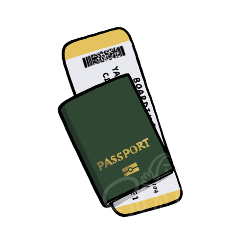 Passport And Boarding Pass sample - SunnyDraws