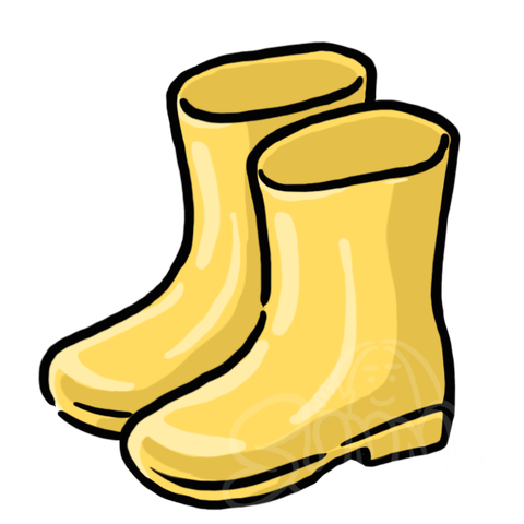 Rain Boots Yellow sample - SunnyDraws