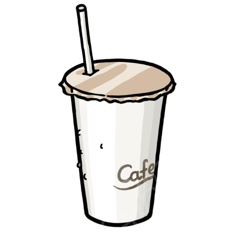 Takeaway Iced Coffee White sample - SunnyDraws