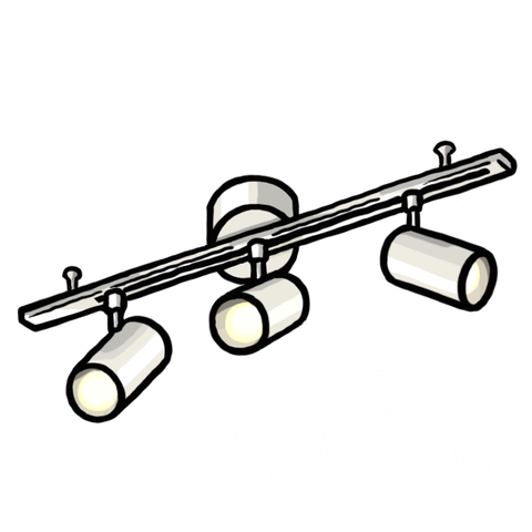Track Light With 3 Spots sample - SunnyDraws