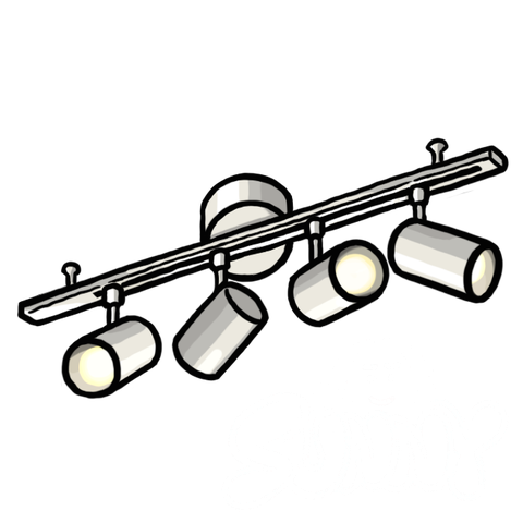 Track Light With 4 Spots sample - SunnyDraws
