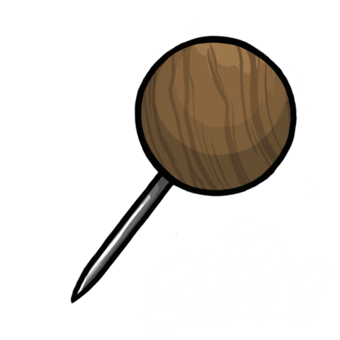 Wooden Pushpin sample - SunnyDraws