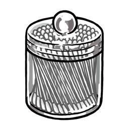 Cotton Swabs In Jar