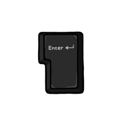 Enter Key Black thumbnail - SunnyDraws