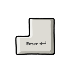 Enter Key White thumbnail - SunnyDraws