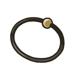 Hair Tie With Gold Bead