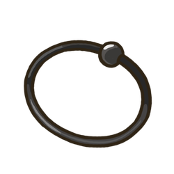 Hair Ties With Black Bead