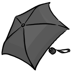 Opened Folding Umbrella(Dark Gray)
