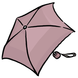 Opened Folding Umbrella(Pink)
