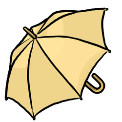 Opened Umbrella(Yellow)