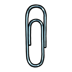 Paper Clip Blue