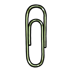 Paper Clip Green