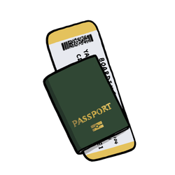 Passport And Boarding Pass thumbnail - SunnyDraws