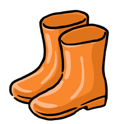 Rain Boots Orange