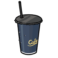 Takeaway Iced Coffee Dark Blue