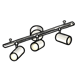 Track Light With 3 Spots thumbnail - SunnyDraws