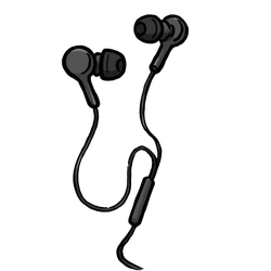 Wired Earphones Black