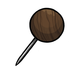 Wooden Pushpin Dark Brown